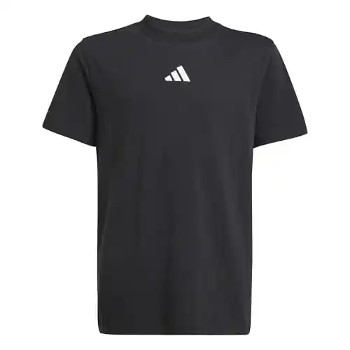 👕 CHOLLITO ADIDAS CAMISETA ESSENTIALS NEGRO/BLANCO 9-10 AÑOS