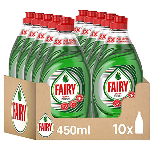 Pack 10 botes de Fairy Ultra Poder de 450 ml