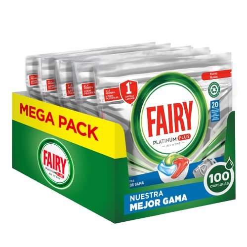 100 Cápsulas Pastillas Lavavajillas Fairy Platinum Plus All in One - compra recurrente