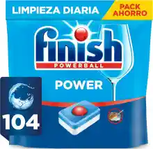 104 pastillas lavavajillas Finish Powerball Todo en 1 Max Regular