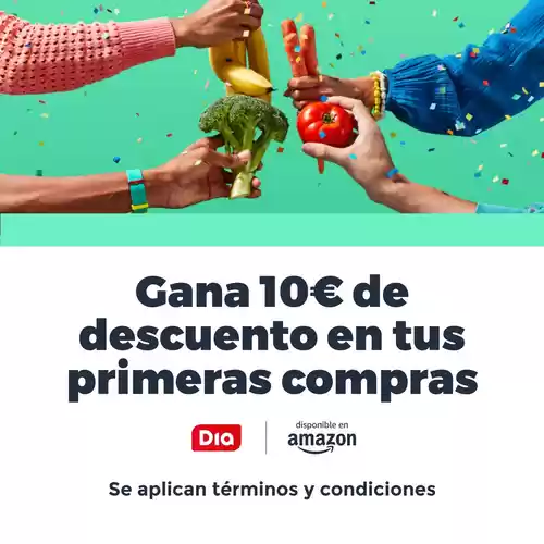 10€ de descuento en tus primeras 3 compras en Supermercado DÍA a través de Amazon