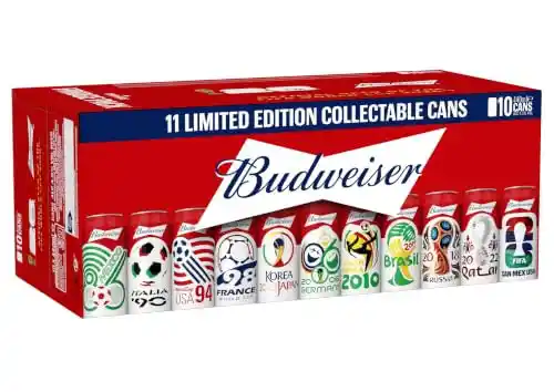10x44cl Cerveza Budweiser Latas Coleccionables de Mundiales