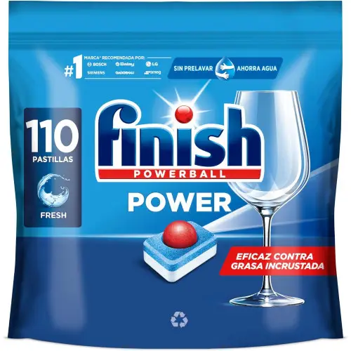 110 pastillas lavavajillas Finish Powerball Todo en 1 Max Regular - A 0,10€ la cápsula