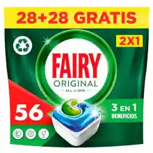 112x Cápsulas Lavavajillas Fairy Original Todo En Uno (2 packs de 56)