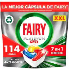 114 Capsulas Lavavajillas Fairy Platinum Plus Todo en 1 Limón