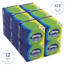 12 paquetes de pañuelos Kleenex de 3 Capas (672 pañuelos en total)