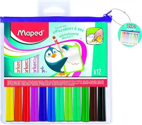 12 Rotuladores Borrables Maped Fun Colors