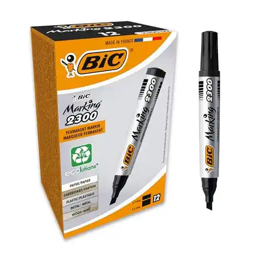 12 rotuladores permanentes BIC Marking 2300 ECOlutions