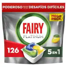 126x cápsulas Lavavajillas Fairy Platinum Limón