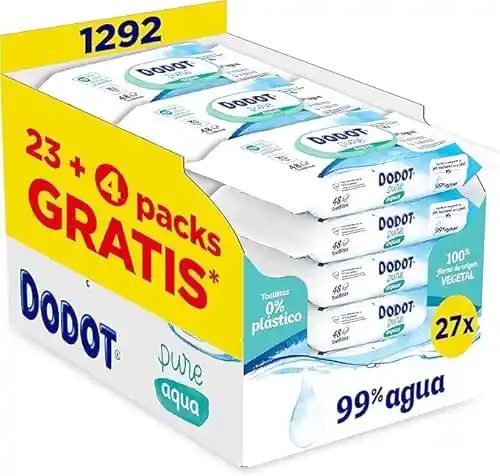 1296x Toallitas Bebé Dodot Aqua Pure