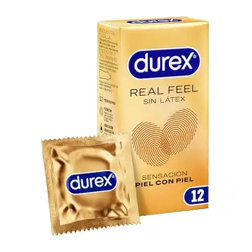 12x Durex Preservativos Sensitivos Real Feel Sin Látex