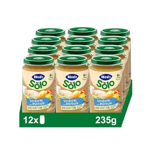 12x Tarritos Hero Baby Verduritas con Merluza