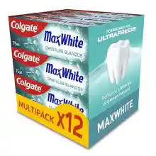 12x75ml Pasta de dientes Colgate Max White Cristales