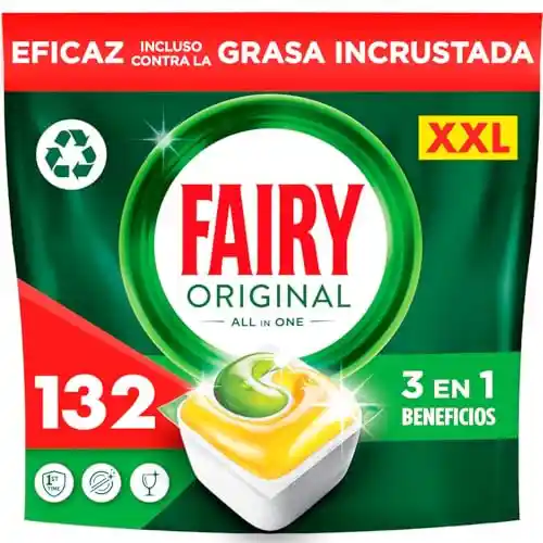 132 Cápsulas Fairy Original Todo En Uno Lavavajillas