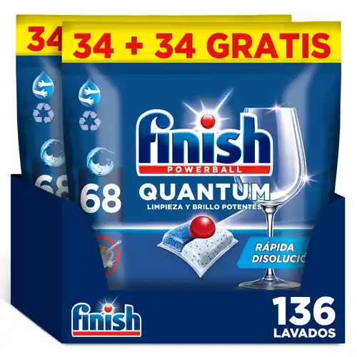 136x Pastillas Finish Powerball Quantum