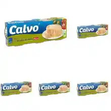 15 latas de Atún claro en aceite de oliva Calvo (5 packs de 3 latas)