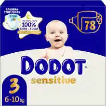 156x pañales Dodot Sensitive Talla 3 (6kg-10kg) - Añade 2 unidades y ahorra 14,44€