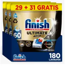 180 pastillas lavavajillas Finish Powerball ULTIMATE PLUS ALL IN 1 (a 14 céntimos el lavado)