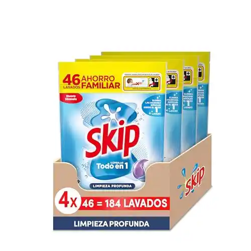 184x Cápsulas Detergente Skip Limpieza Profunda