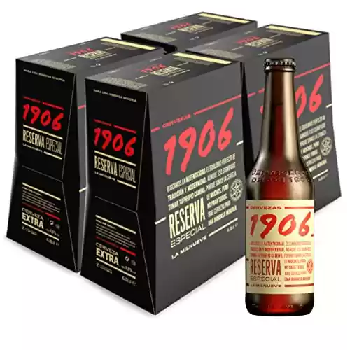 1906 Reserva Especial - Cerveza Lager Extra, Pack de 24 Botellas x 33 cl