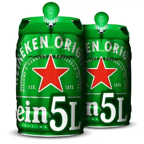 2 Barriles de 5 litros de cerveza Heineken