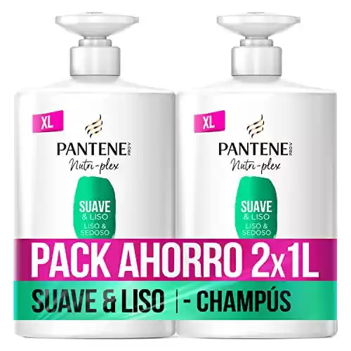 2 litros de Pantene Champú Pelo Suave Y Liso Nutri Pro-V