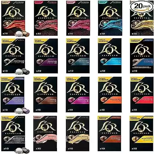 200x Cápsulas de Café Surtido L'OR Espresso - Compatibles con Nespresso