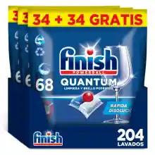 204 pastillas lavavajillas Finish Powerball Quantum - a 0,12€ el lavado