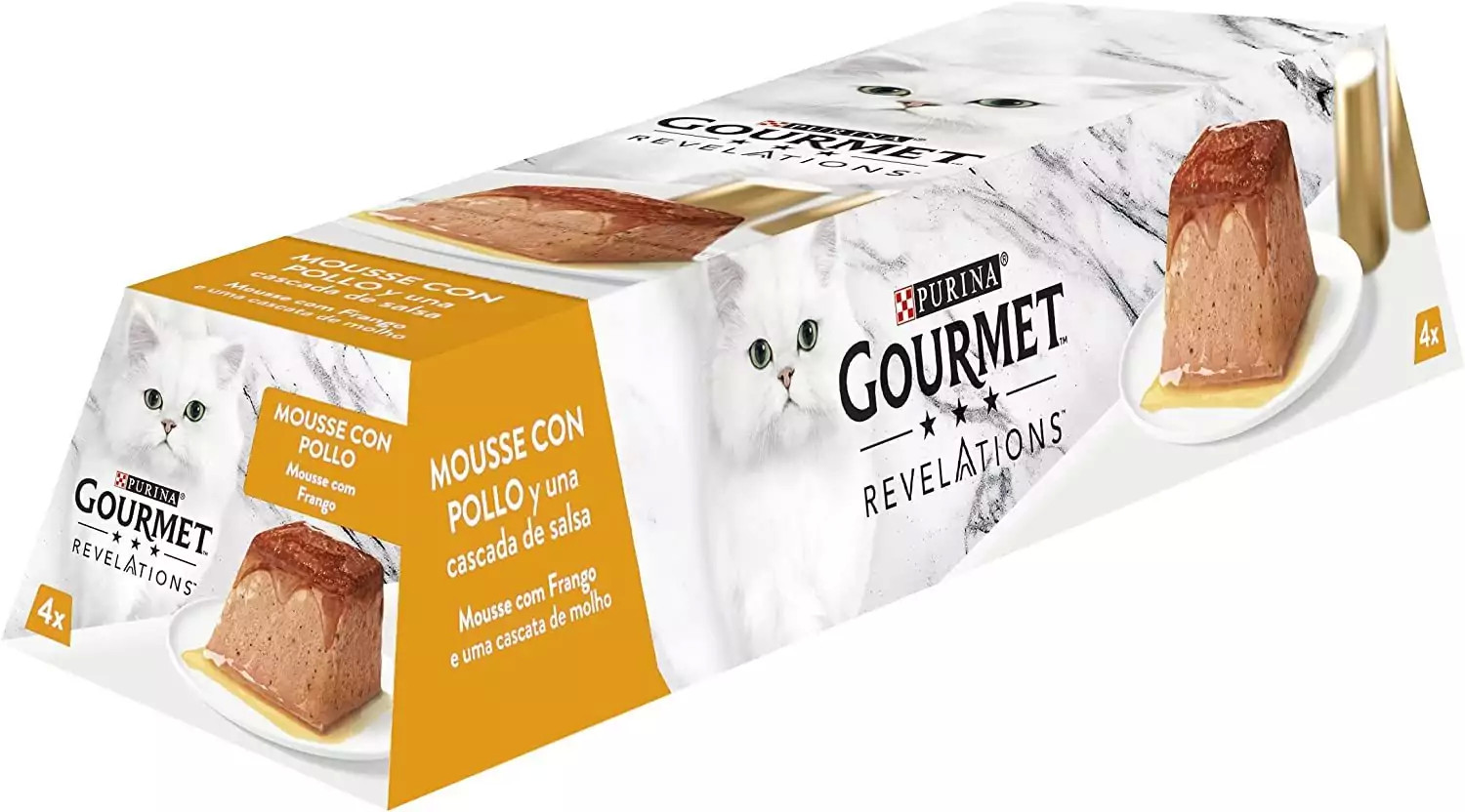 24 latas  Comida húmeda para Gatos Purina Gourmet Revelations con pollo