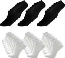 24 Pares de Calcetines Tobilleros Algodón