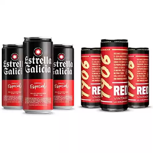 24x latas cerveza Estrella Galicia Especial 330ml + 24x latas 1906 Red Vintage