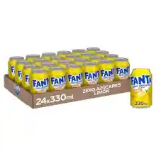 24x latas de Fanta Limón Zero Azúcar 330ml