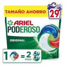29 lavados Ariel Pods detergente cápsulas - 0,25€/lavado (Recompensa 8,13€ saldo)
