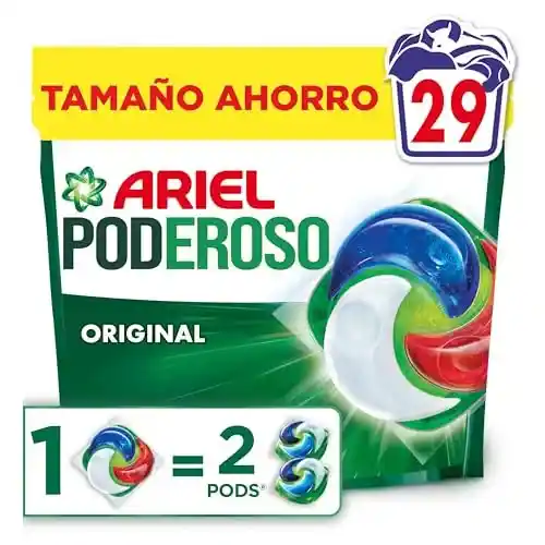29 lavados Ariel Pods detergente cápsulas - 0,25€/lavado (Recompensa 8,13€ saldo)