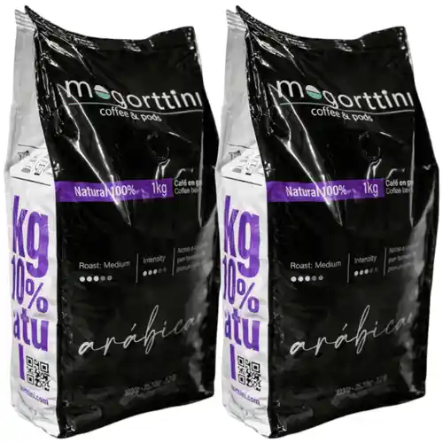 2Kg Café en grano Mogorttini Intenso Arábica Espresso Natural