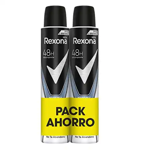 2x 200ml Rexona Invisible Desodorante Hombre Ice Pack