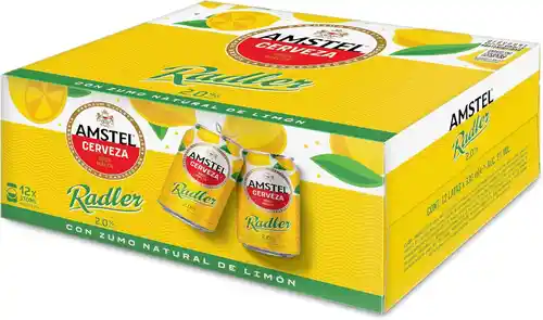 2x Packs de 12x33cl Amstel Radler Cerveza Limón (2ª unidad al -70% dto)