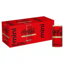 2x10 Coca-Cola Zero Azúcar Zero Cafeína 200ml (2ª unidad -50%)