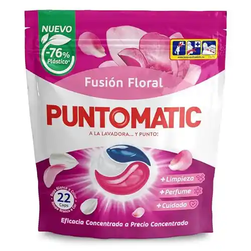 2x22 cápsulas para lavadora Puntomatic Tricámara Floral (-70% dto en 2ª unidad)