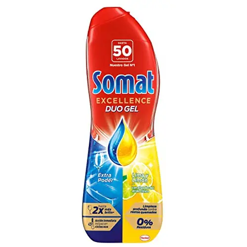 2x50 Lavados Lavavajillas Somat Excellence Gel (-50% dto en 2ª unidad)