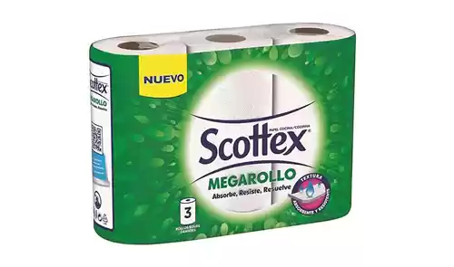 3 Megarollos Papel de cocina Scottex (compra recurrente)