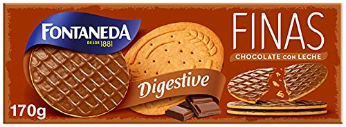 3 paquetes de galletas Fontaneda Digestive Finas Chocolate Leche (PROMO 3x2)