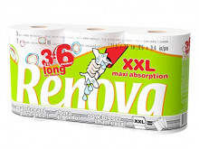 3 rollos de Papel de cocina decorado maxi absorción XXL 2 capas Renova