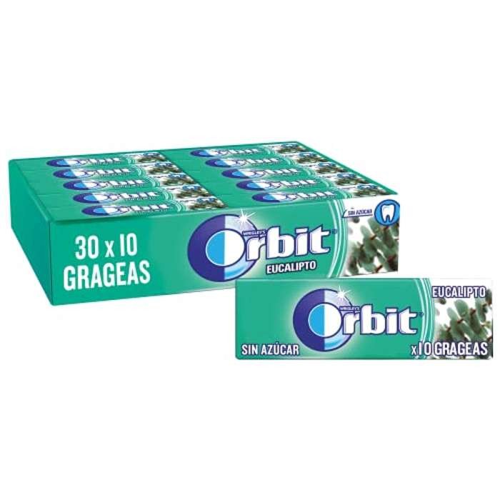 30 paquetes Orbit Chicles Sabor Eucalipto