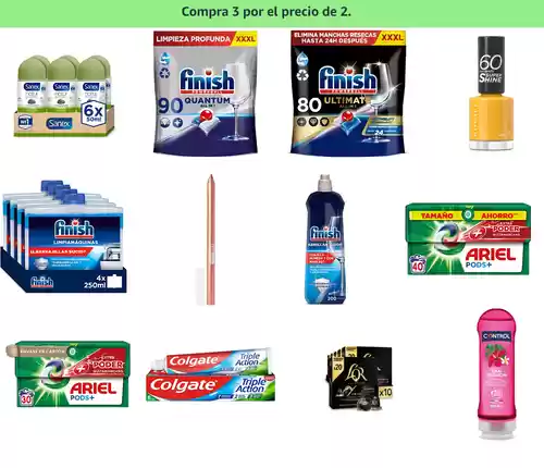 3x2 en más de 200 productos de primeras marcas en Supermercado Amazon