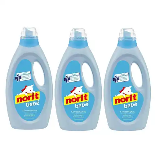 3x32 Lavados Norit Bebé Detergente Líquido 1125ml