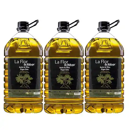 3x5L Aceite De Oliva Virgen Extra La Flor De Malaga (3,8€ el litro)