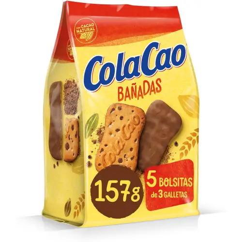 Pack 3 bolsas de Galletas Bañada 157g ColaCao