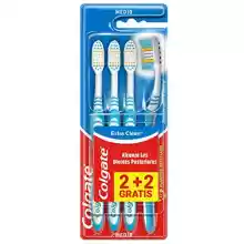 4 cepillos de dientes Colgate Extra Clean, Medio