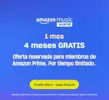 ÚLTIMO DÍA! 4 meses Amazon Music Unlimited GRATIS ¡Y 3 meses si todavía no eres Prime!